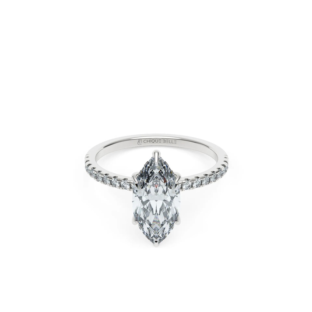 Flora Hidden Halo Diamond Ring