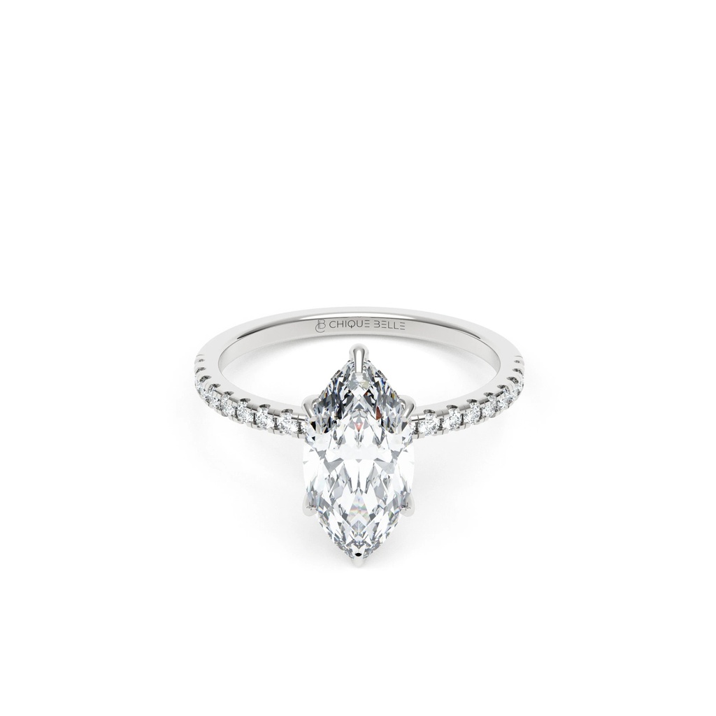 Flora Hidden Halo Diamond Ring