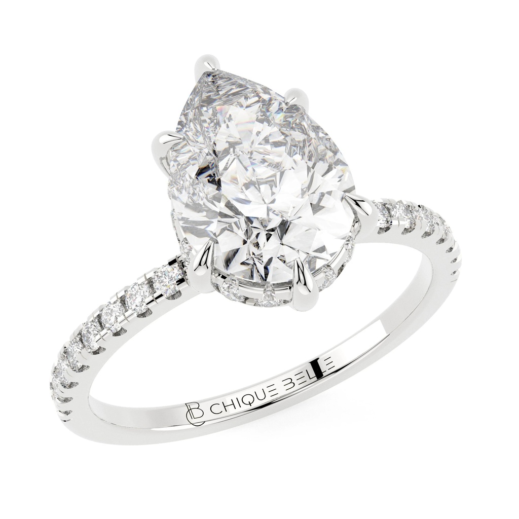 Pairfum Hidden Halo Diamond Ring