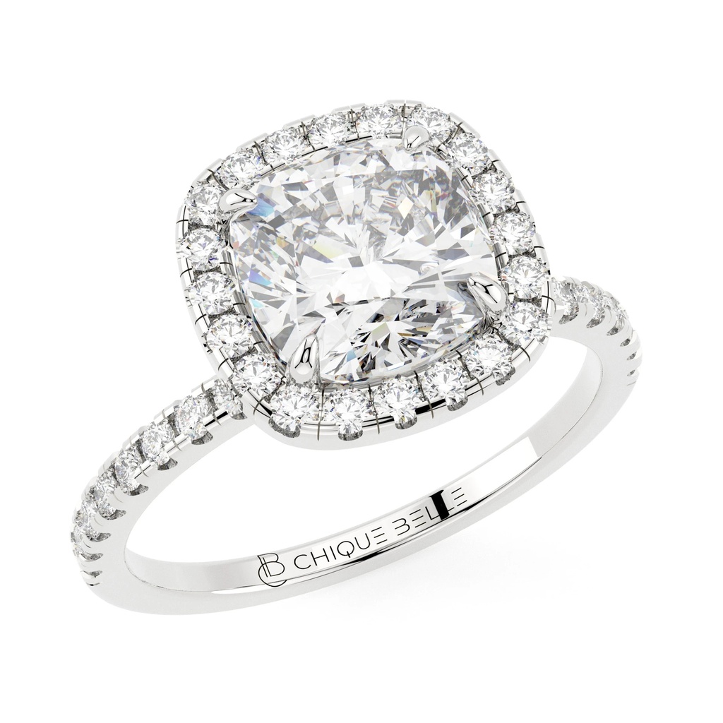 Daisy Halo Half Eternity Diamond Ring