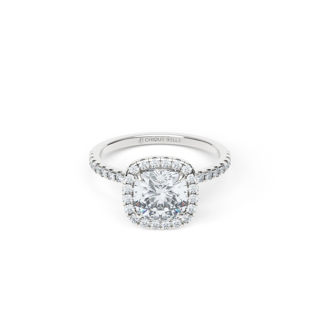 Daisy Halo Half Eternity Diamond Ring