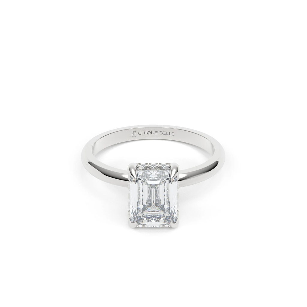 Zinnia Hidden Halo Diamond Ring