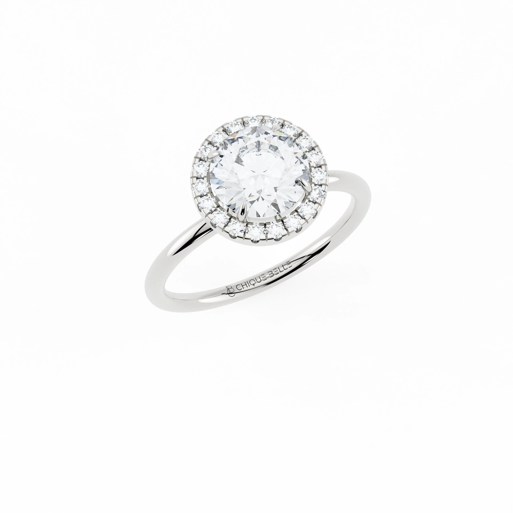 Rose Halo Diamond Ring