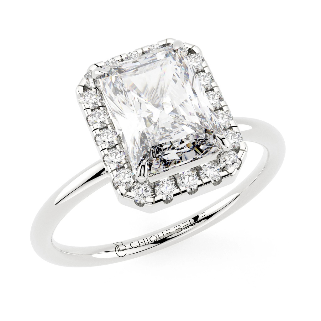 Iris Halo Diamond Ring