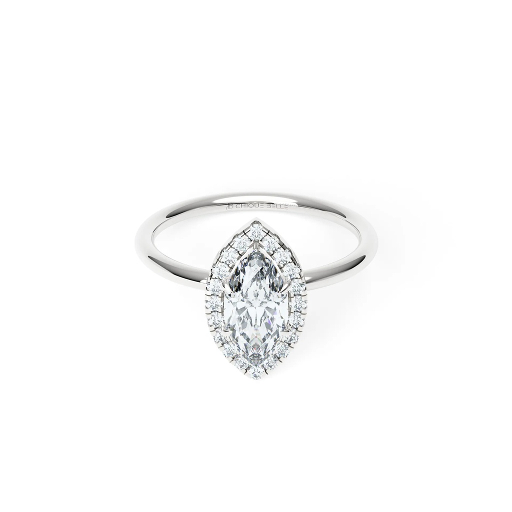 Flora Halo Diamond Ring