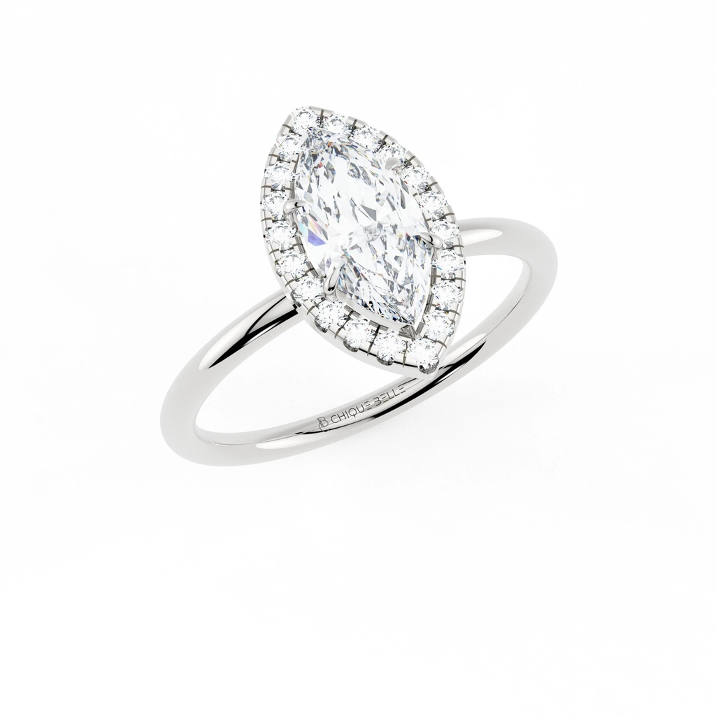 Flora Halo Diamond Ring