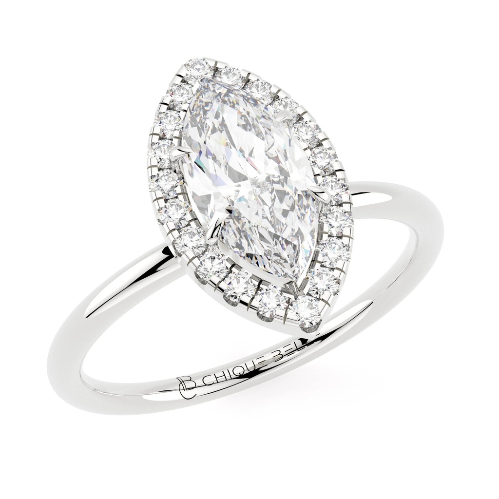 Flora Halo Diamond Ring