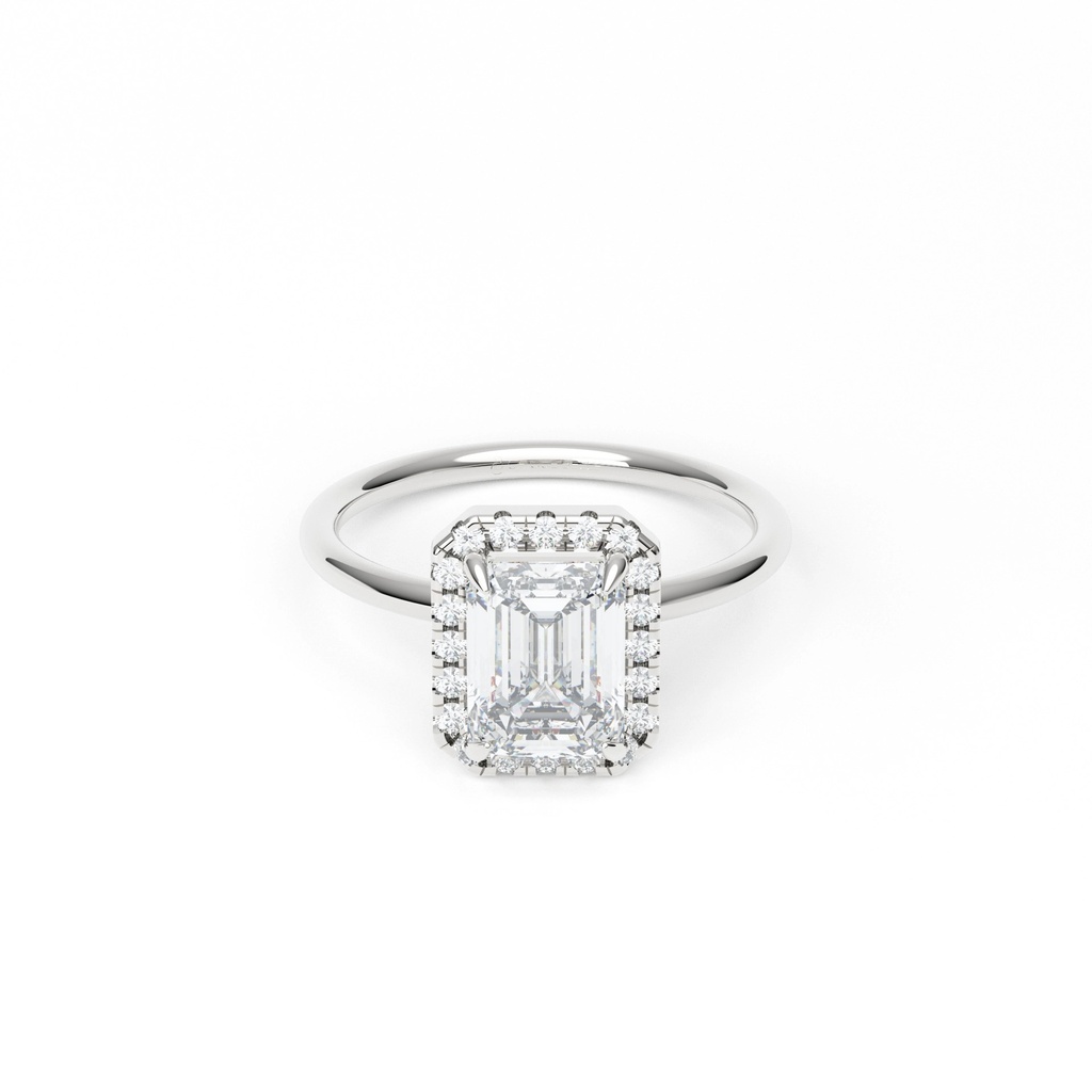 Zinnia Halo Diamond Ring