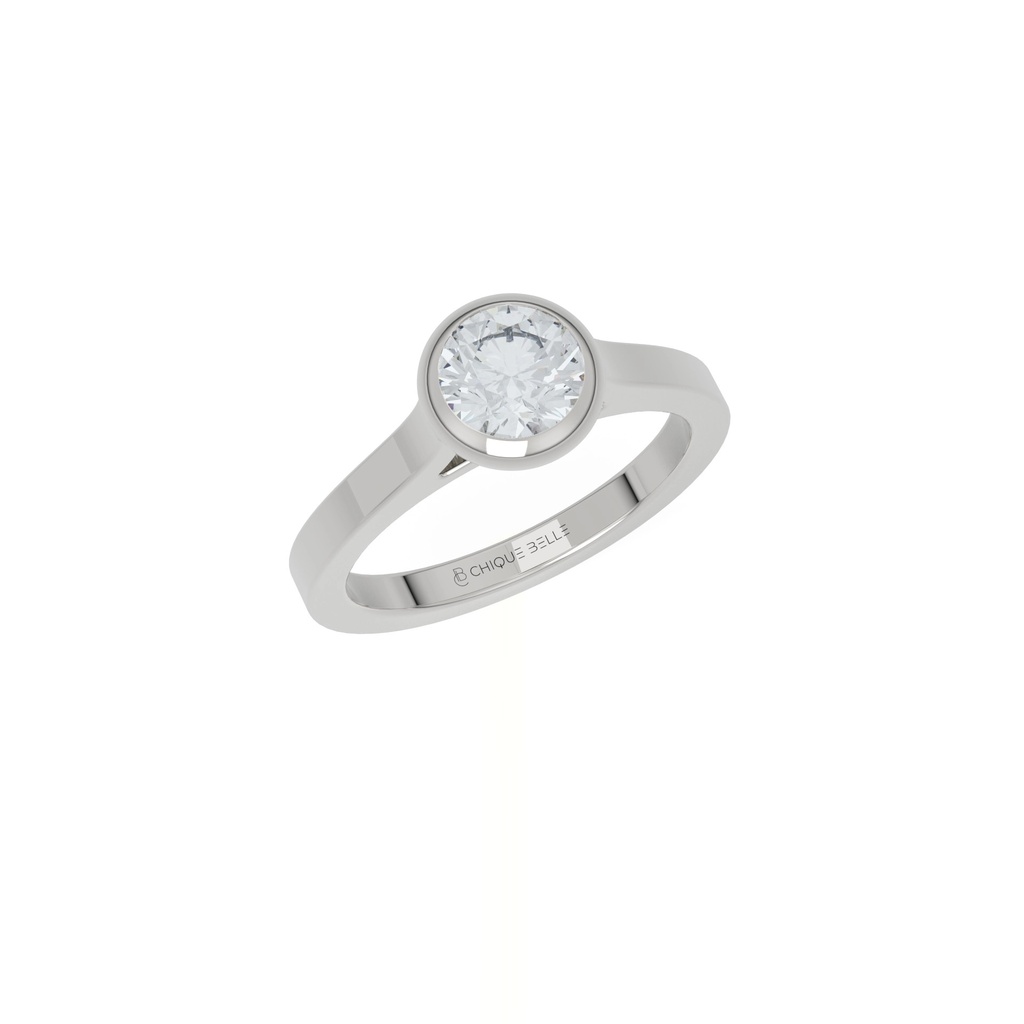 Rose Close Setting Broad Band Diamond Ring