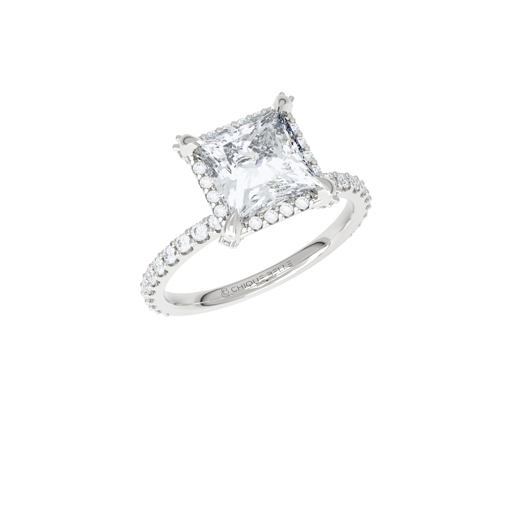 Angrec Halo & Hidden Halo 3/4 Coverage Diamond Ring