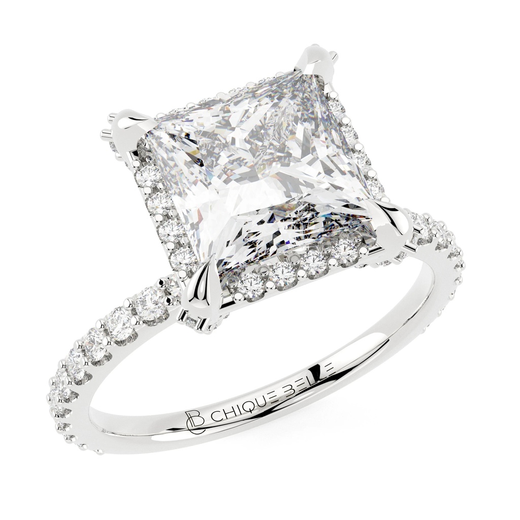 Angrec Halo & Hidden Halo 3/4 Coverage Diamond Ring