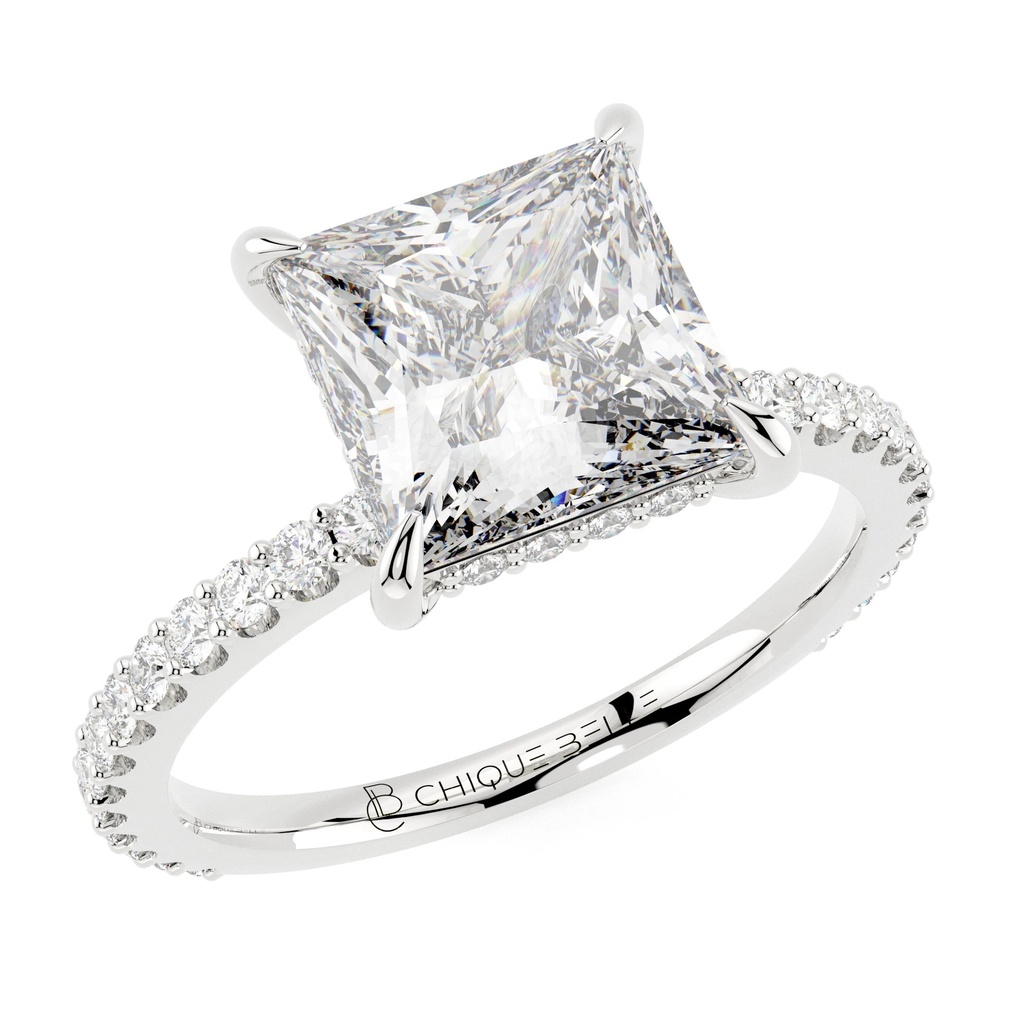 Angrec Hidden Halo 3/4 Coverage Diamond Ring