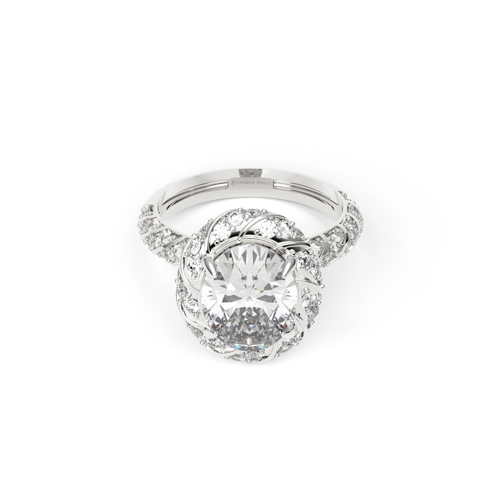 Aster Spiral Half Coverage Diamond Ring