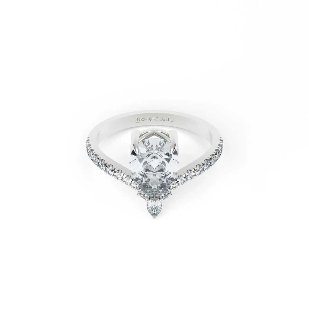 Pairfum V Shaped Dimoand Ring