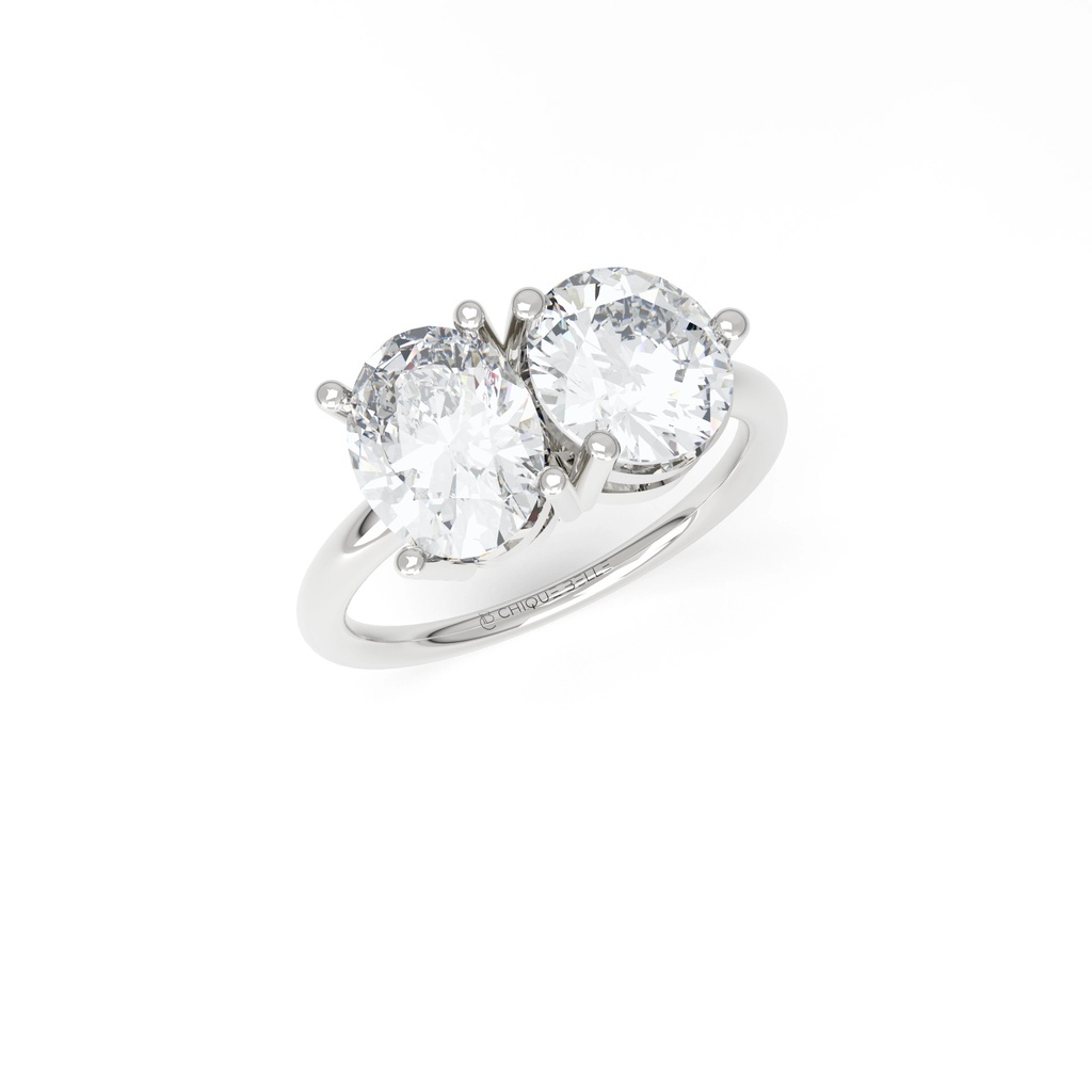 Moi Round And Oval Diamond Ring