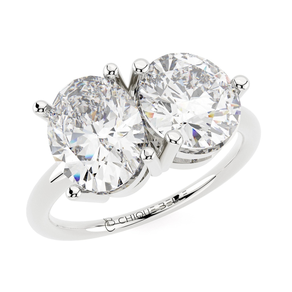 Moi Round And Oval Diamond Ring