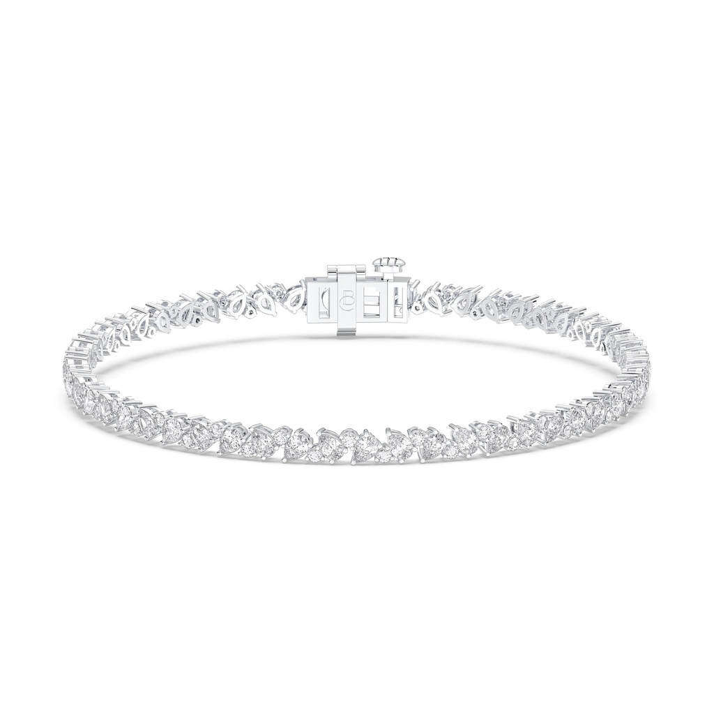 Cluster Leaf Diamond Tennis Bracelet