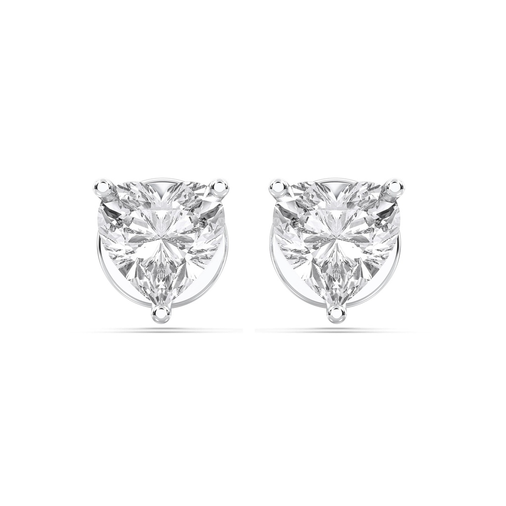 Solitire Heart Earrings