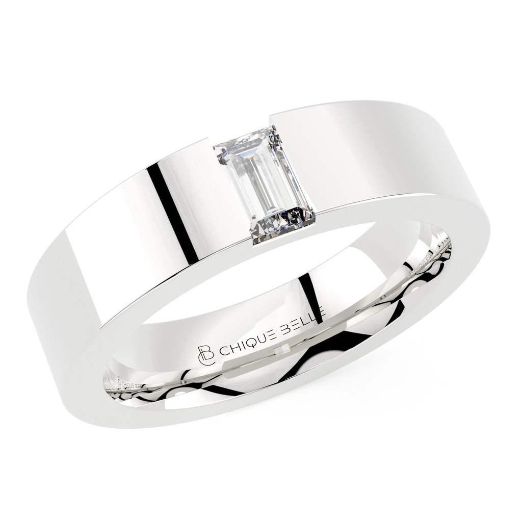 Flat 5.8mm Wedding Band With Bag Diamond