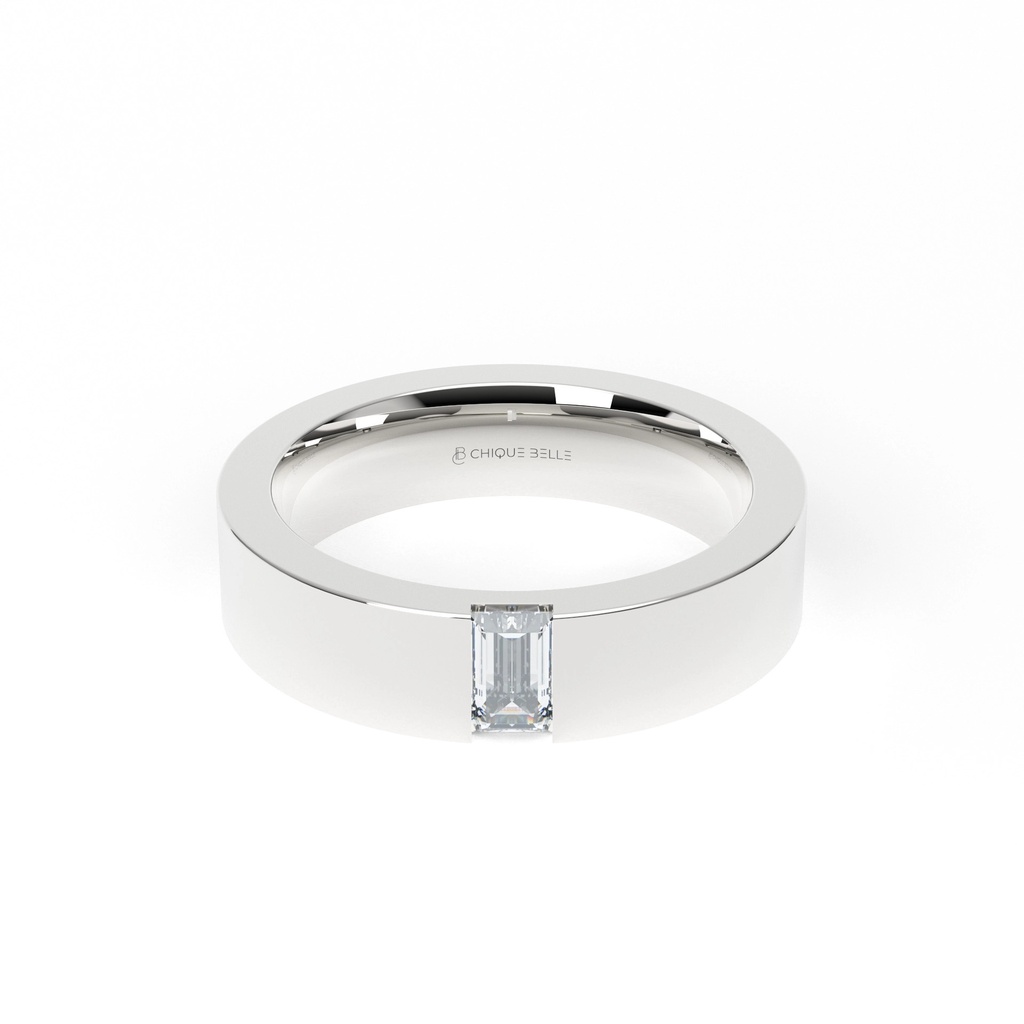Flat 5.8mm Wedding Band With Bag Diamond