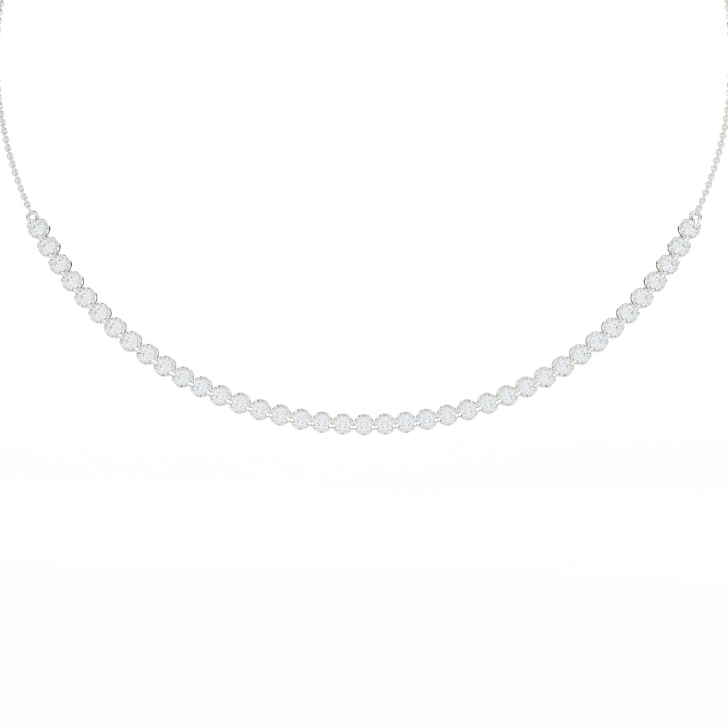 Quarter Coverage Tennis Necklace