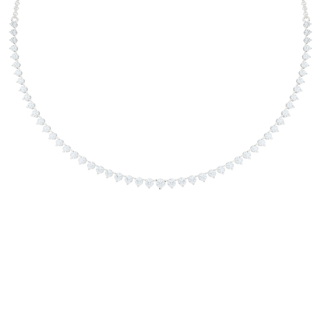 Riviera Tennis Necklace in Round Diamonds