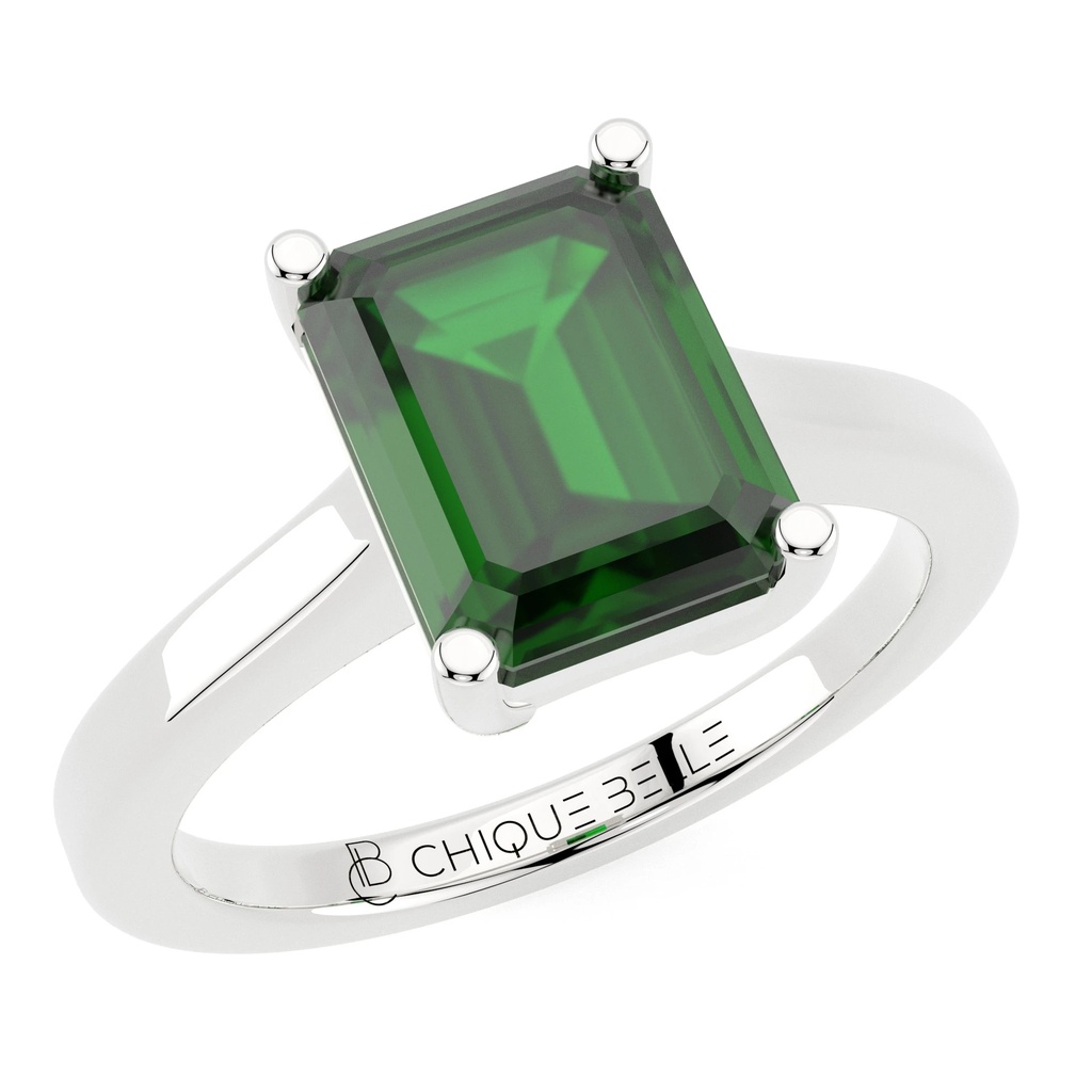 Classic Emerald Cut Emerald Ring