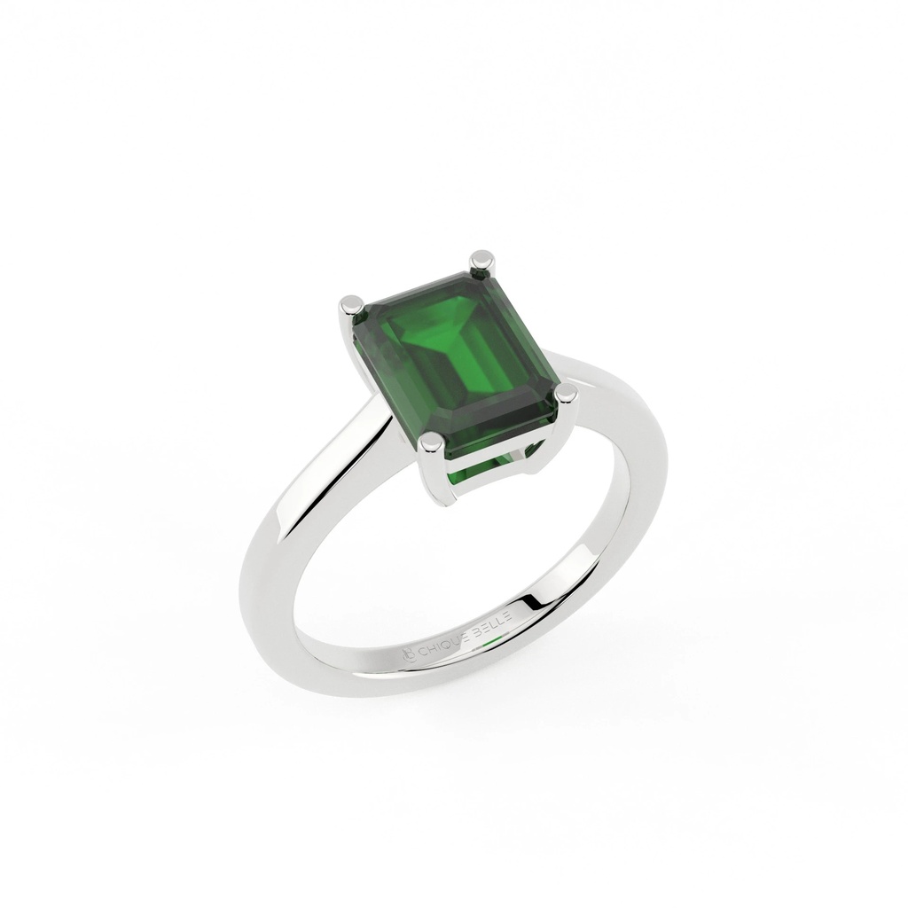 Classic Emerald Cut Emerald Ring