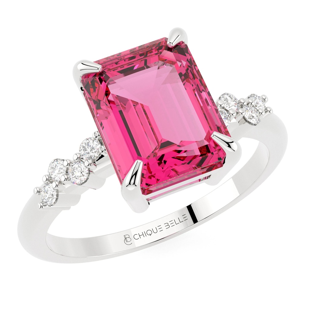Pink Tourmaline Diamond Ring