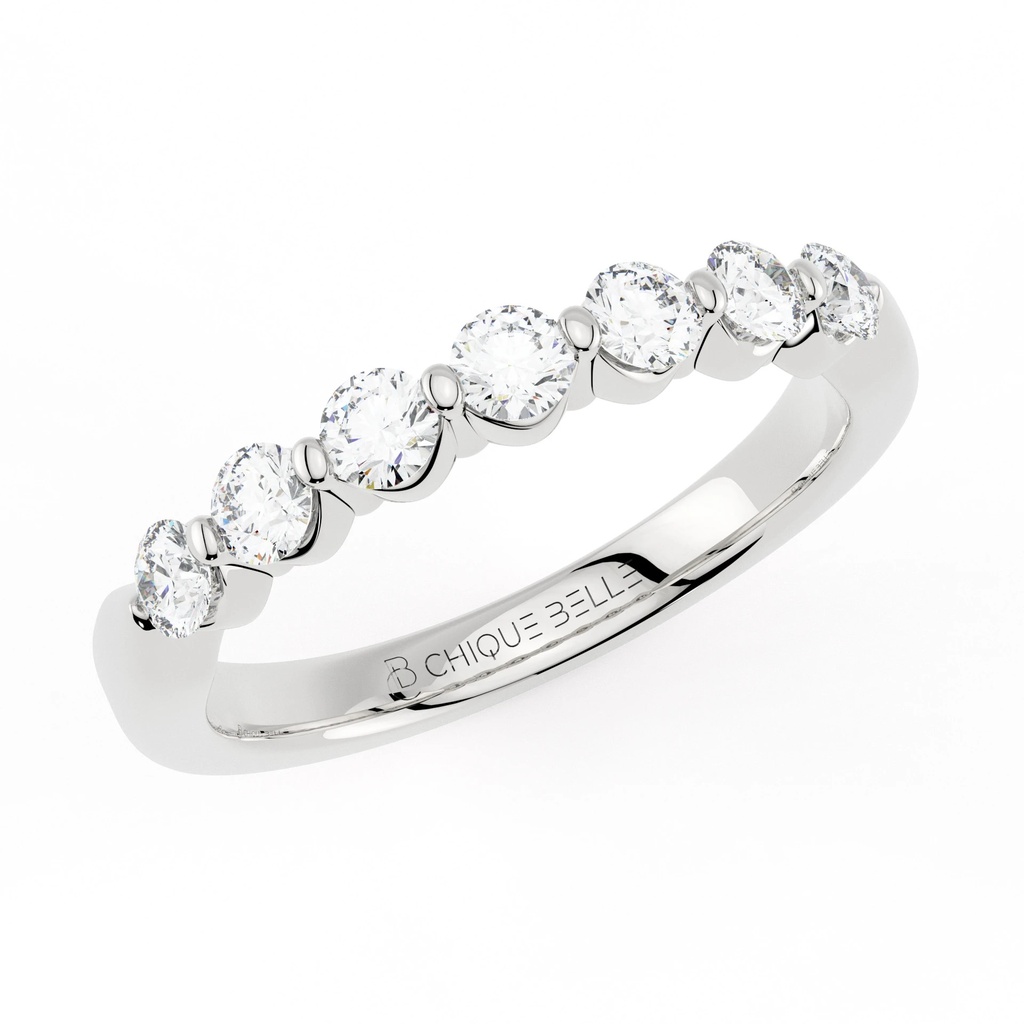 Rose Seven Stone Wedding Ring