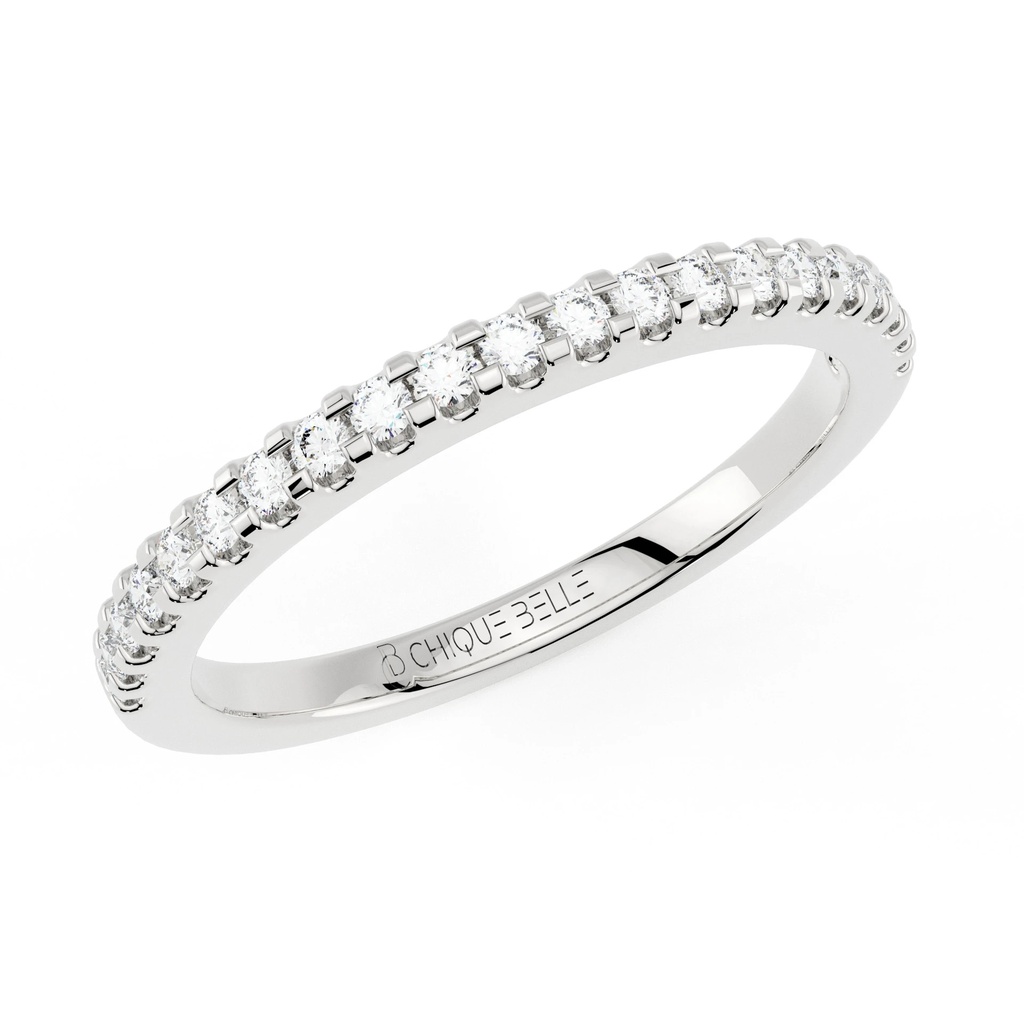 Rose Pave Half Coverage Wedding Ring