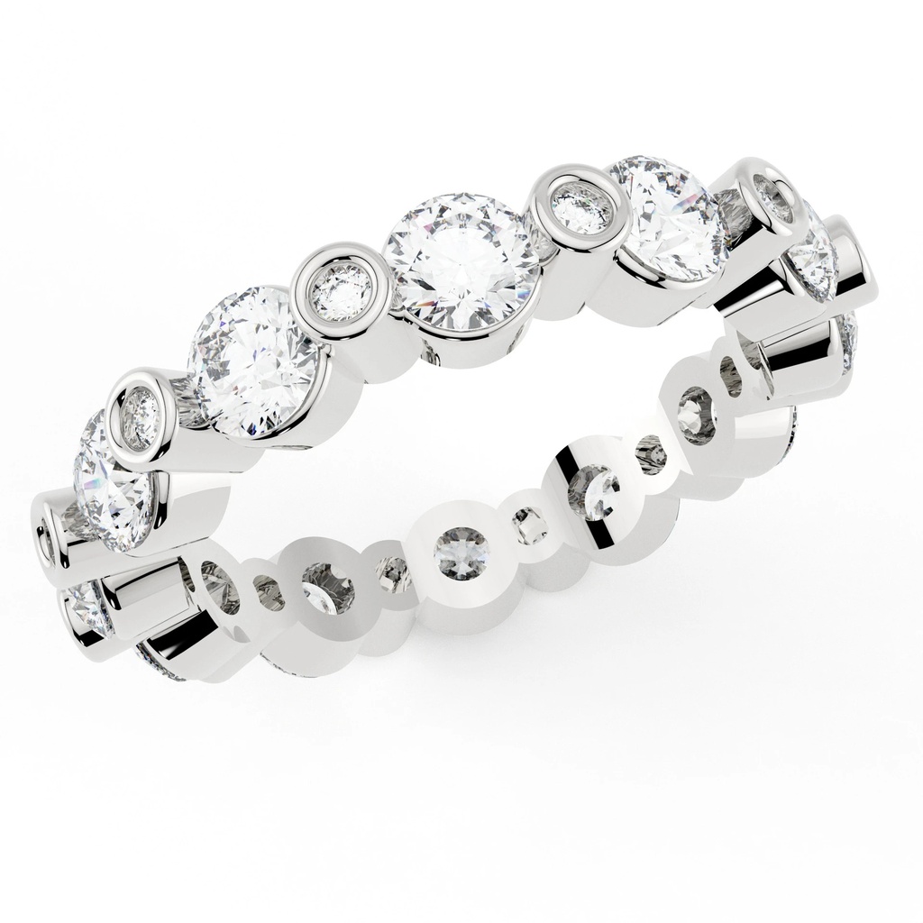 Round Bazel Eternity Wedding Ring