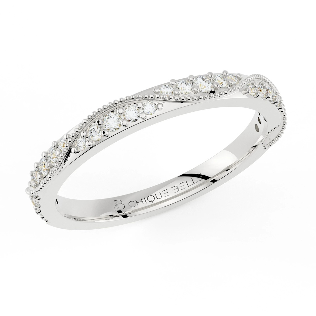 Victorian-Inspired Curved Diamond Band