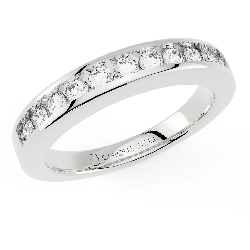 Blush Channel Diamond Wedding Band