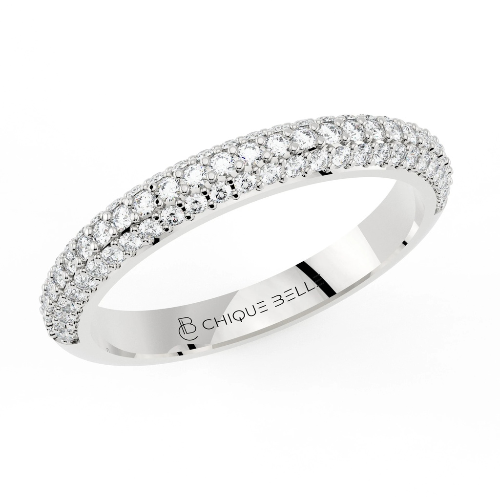 Luxe Triple-Row Diamond Eternity Band