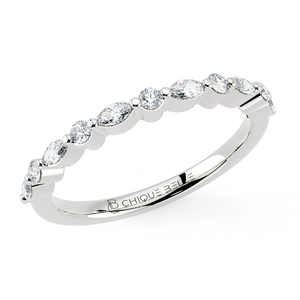 Lumière Alternating Diamond Ring