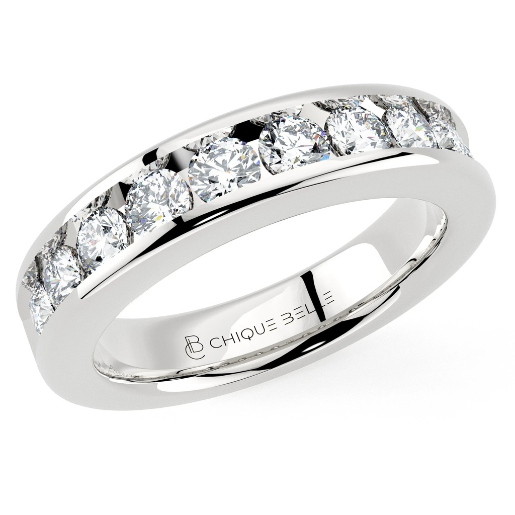 Rose Channel Setting Wedding Ring