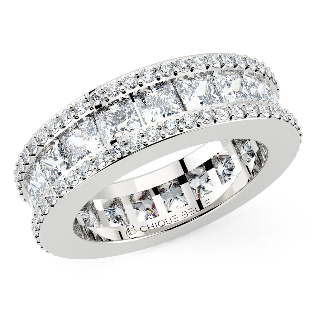 Angrec Princess cut Eternity Band