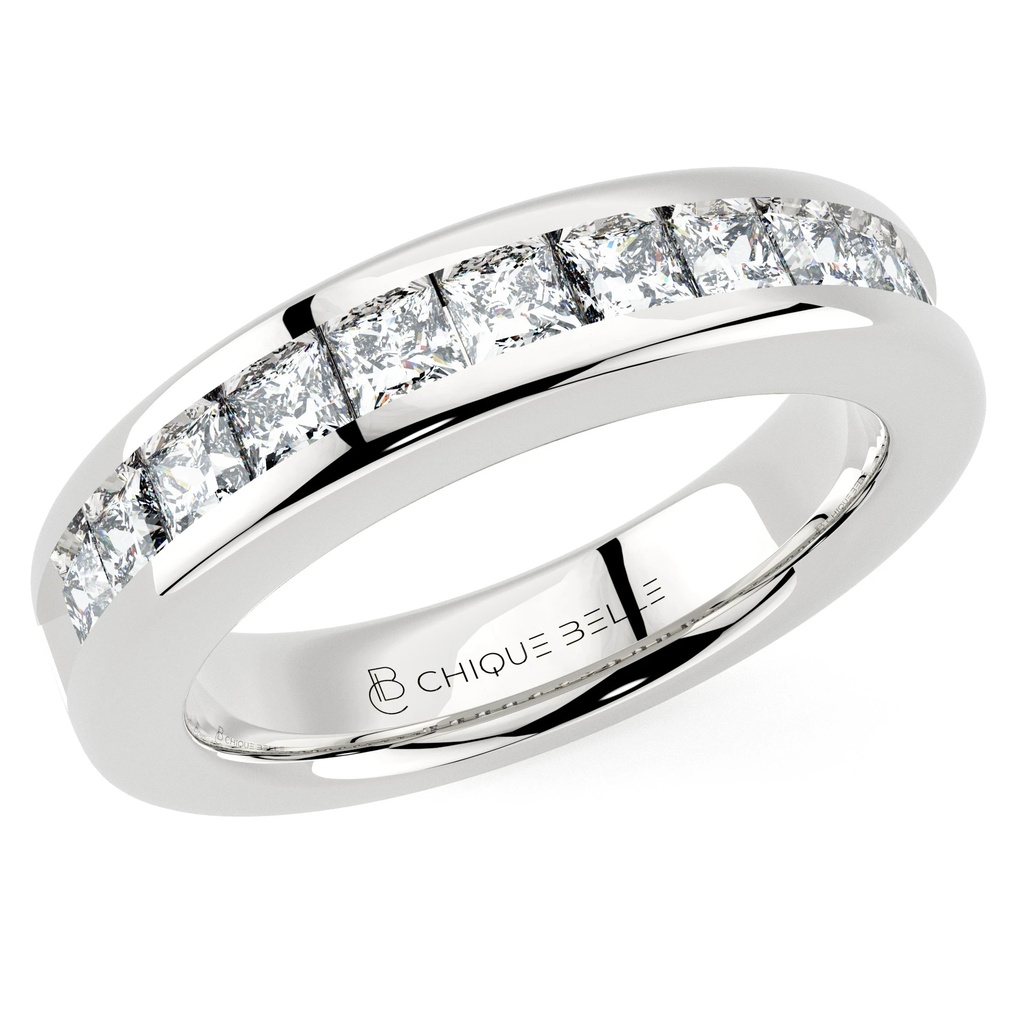 Angrec Channel Setting Wedding Ring