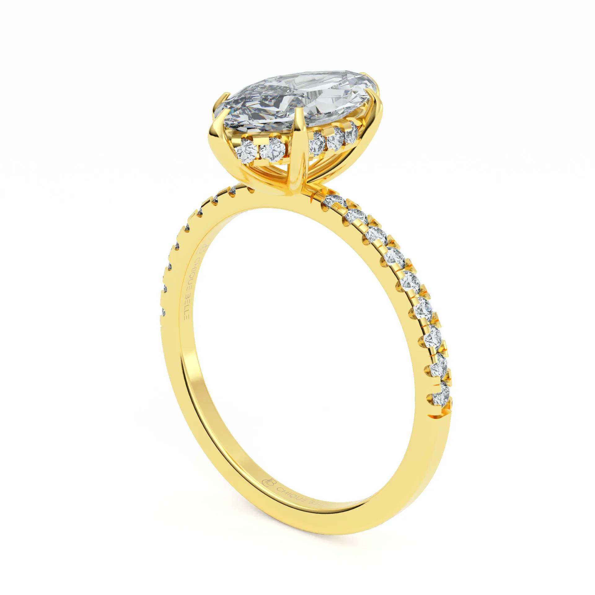 Flora Hidden Halo Diamond Ring