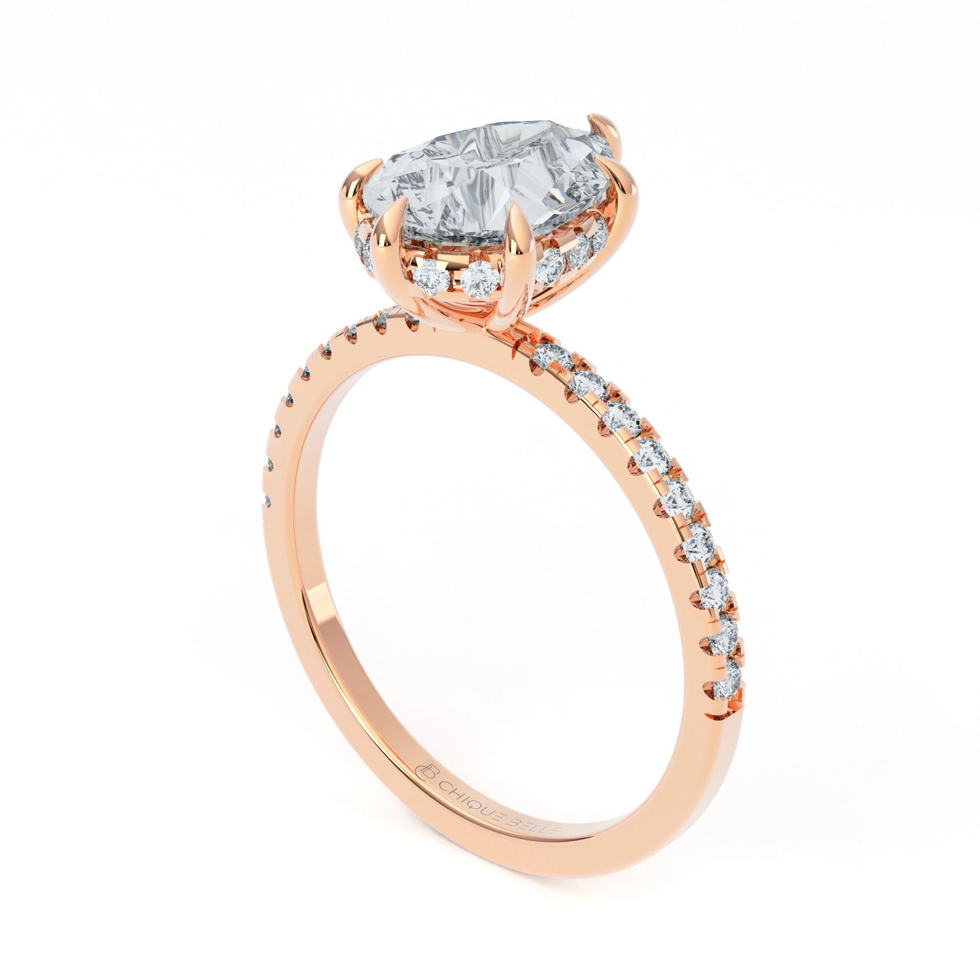 Pairfum Hidden Halo Diamond Ring