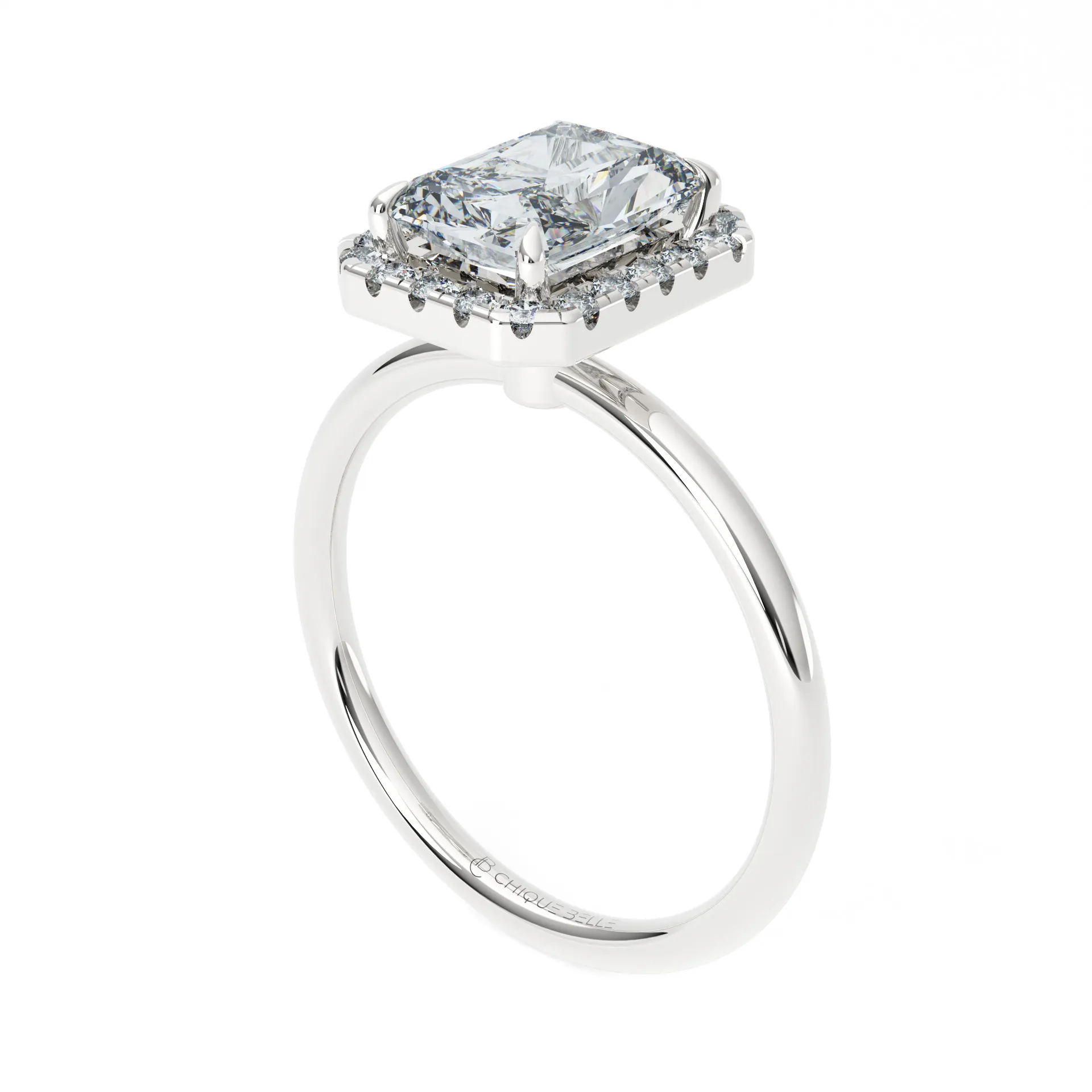 Iris Halo Diamond Ring