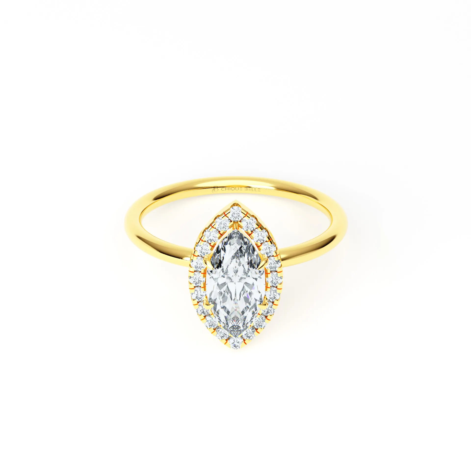 Flora Halo Diamond Ring