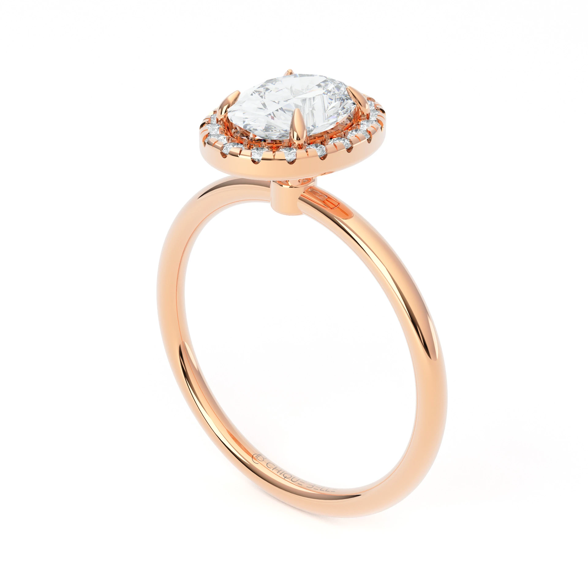 Aster Halo Diamond Ring
