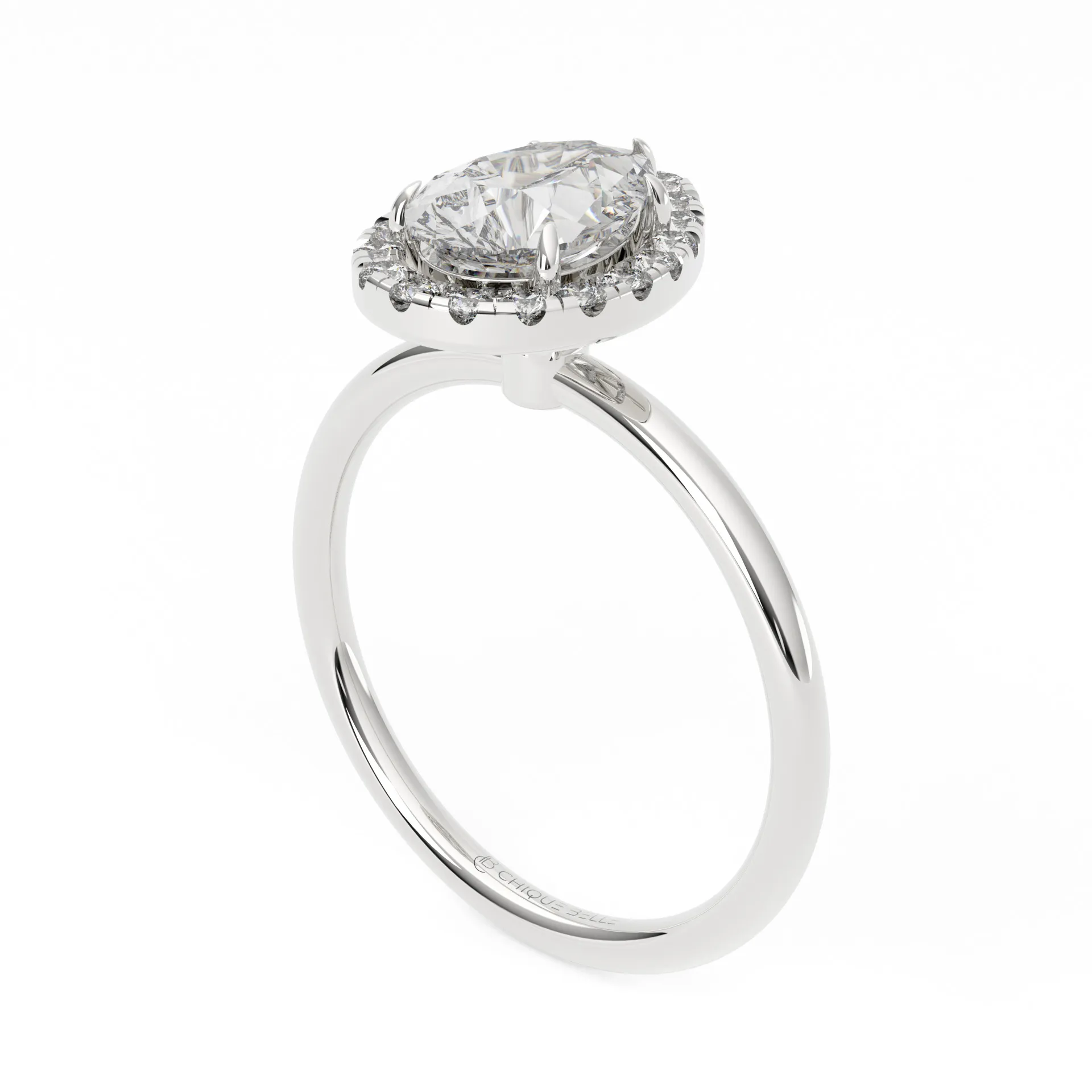 Pairfum Halo Diamond Ring