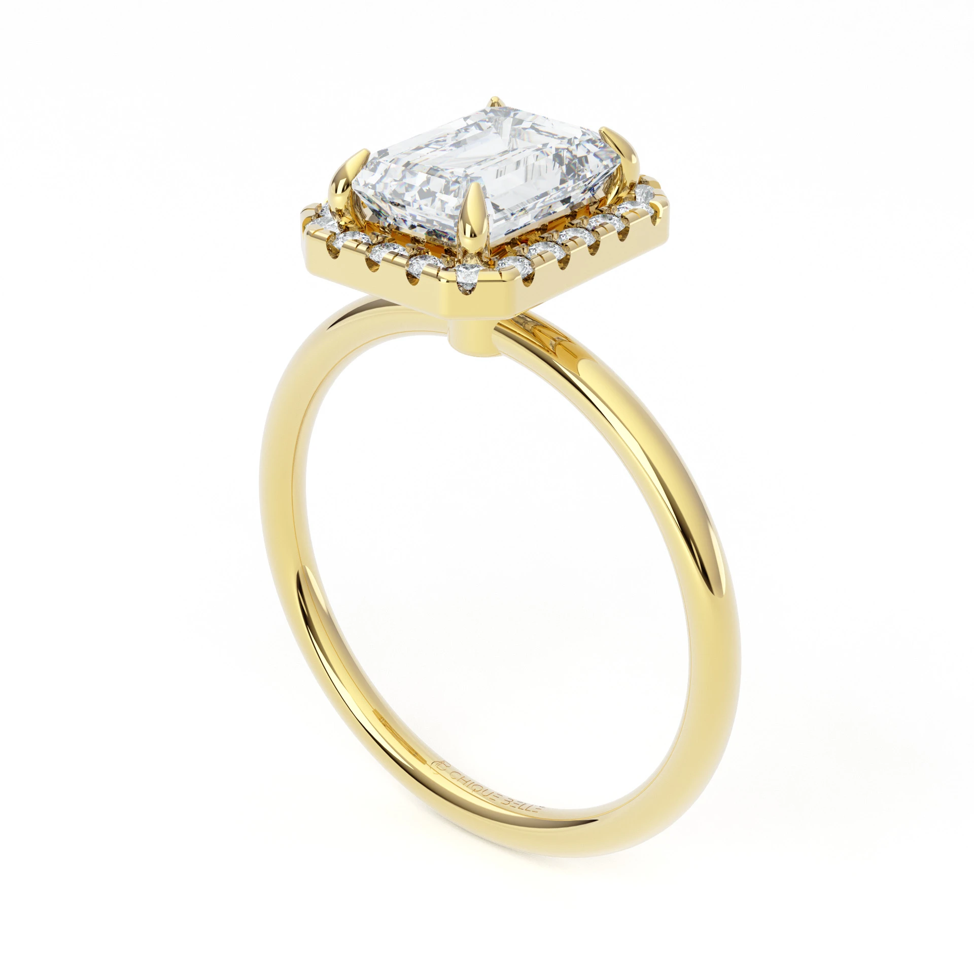 Zinnia Halo Diamond Ring