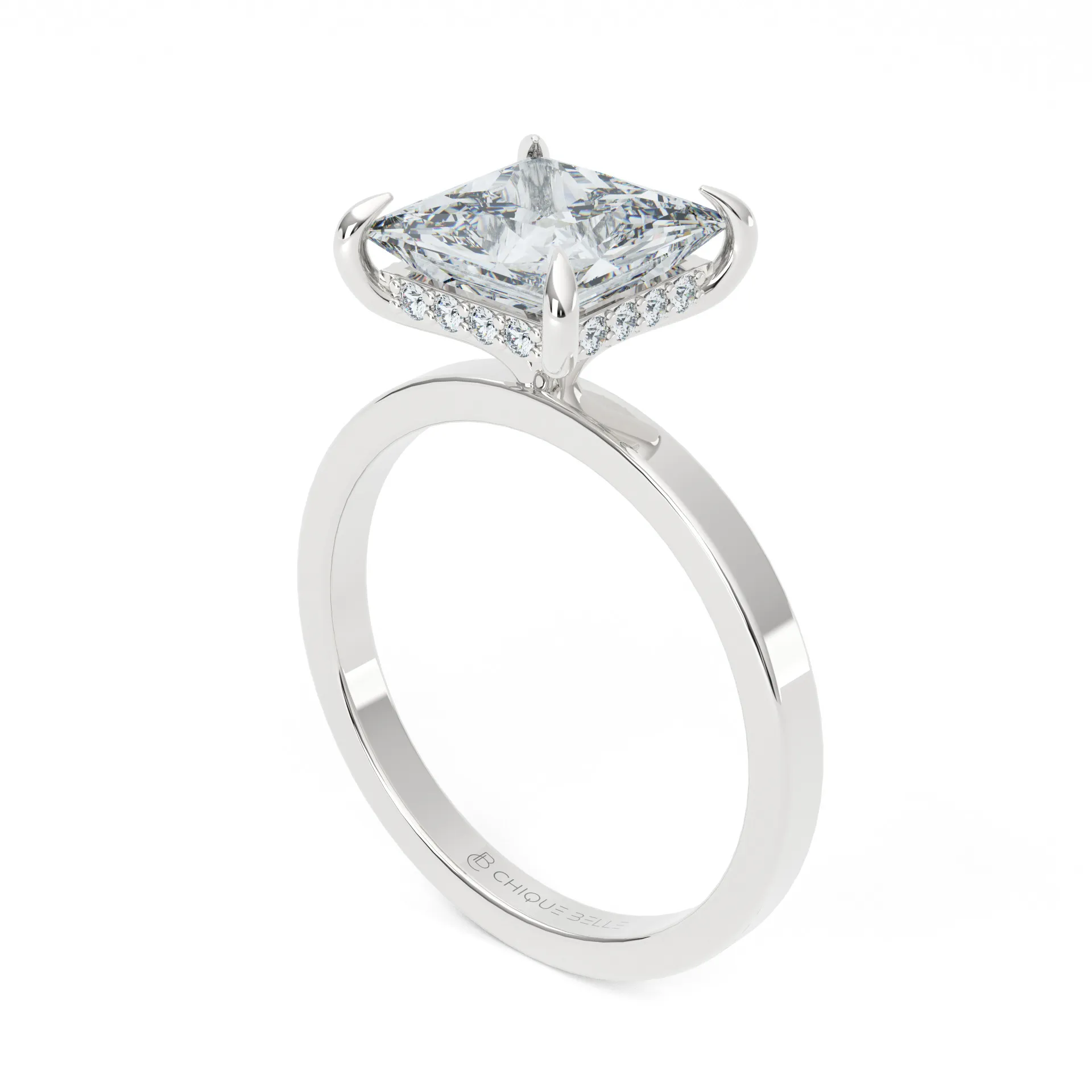 Angrec Hidden Halo Diamond Ring