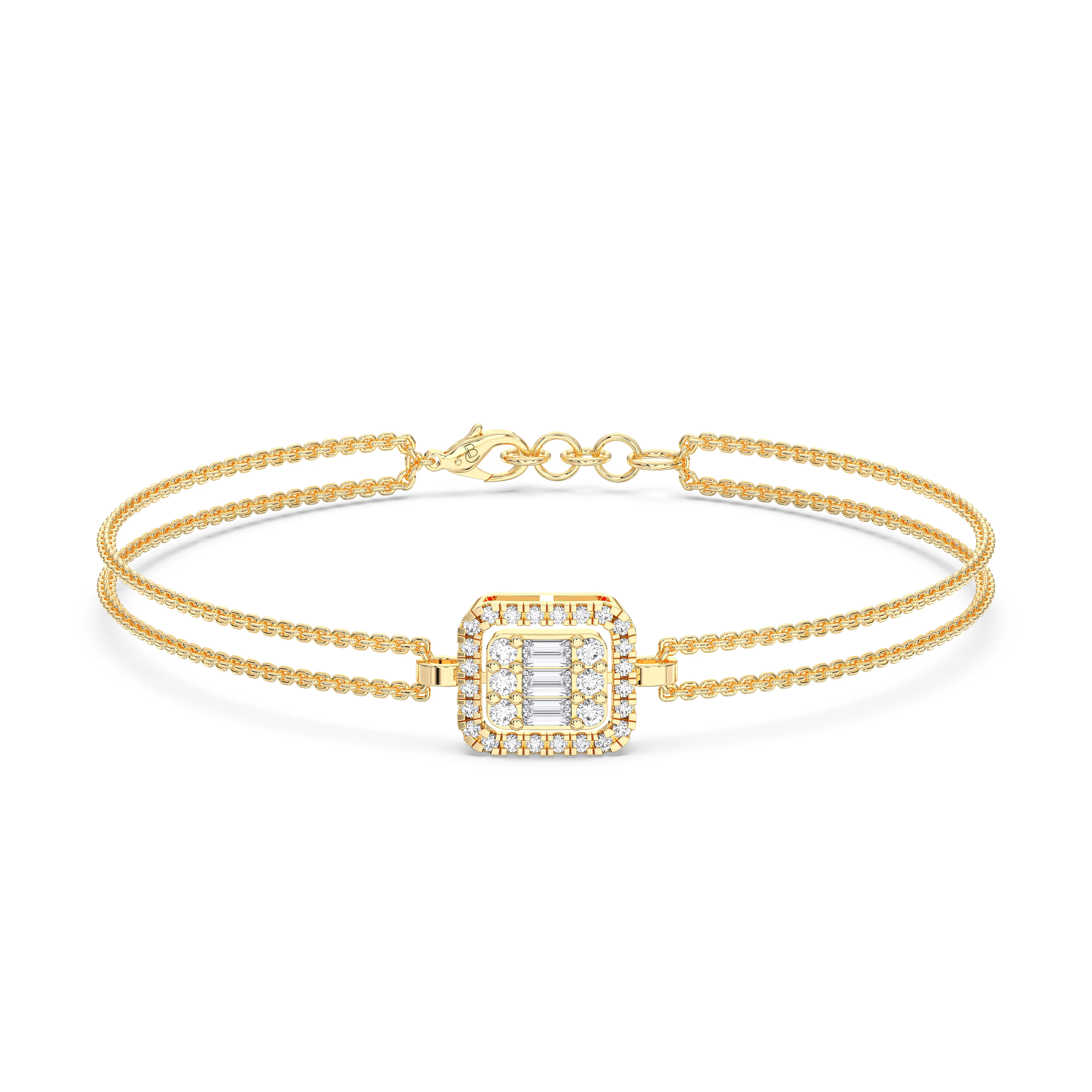 Minimalist Diamond Chain Bracelet