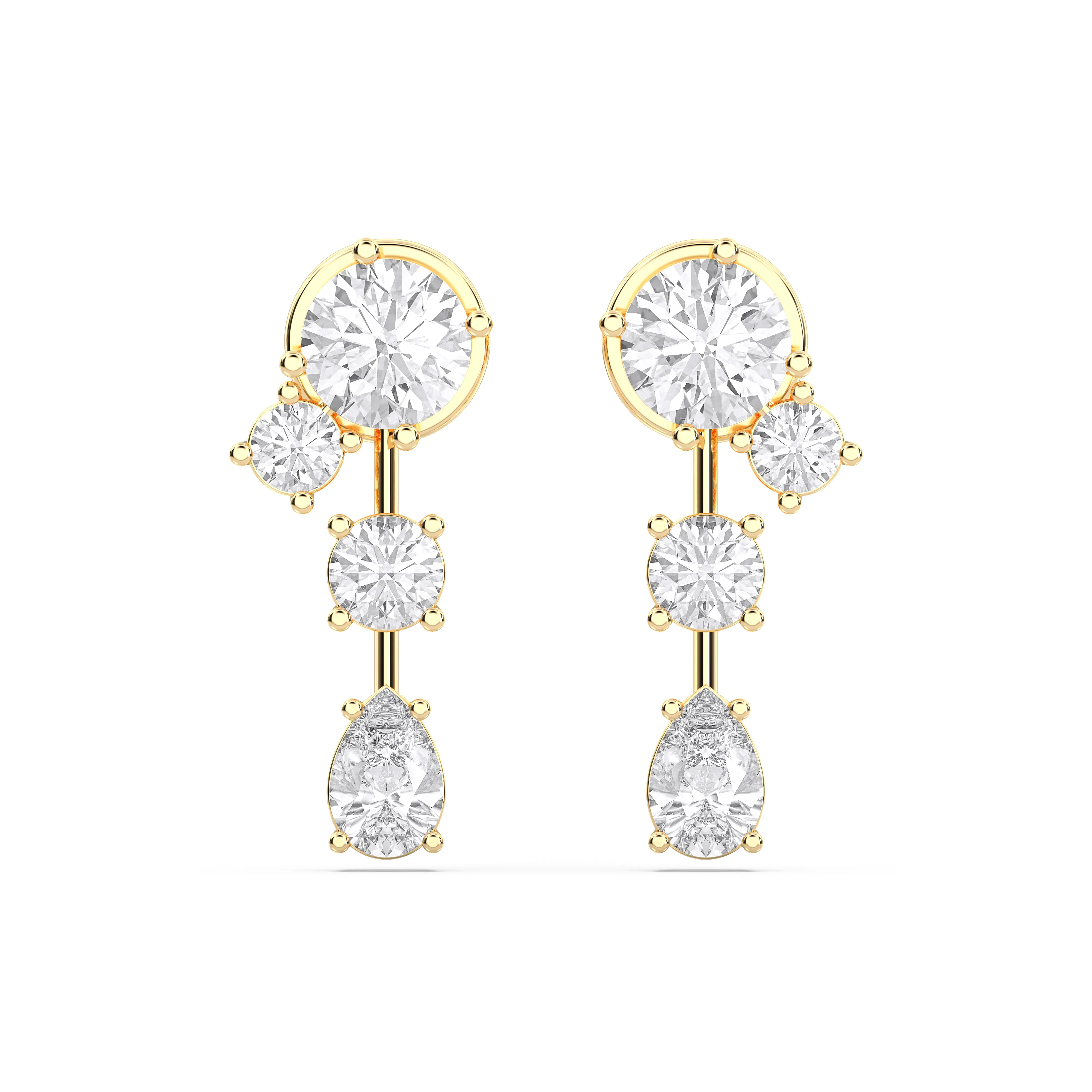 Pear Drop Diamond Earrings