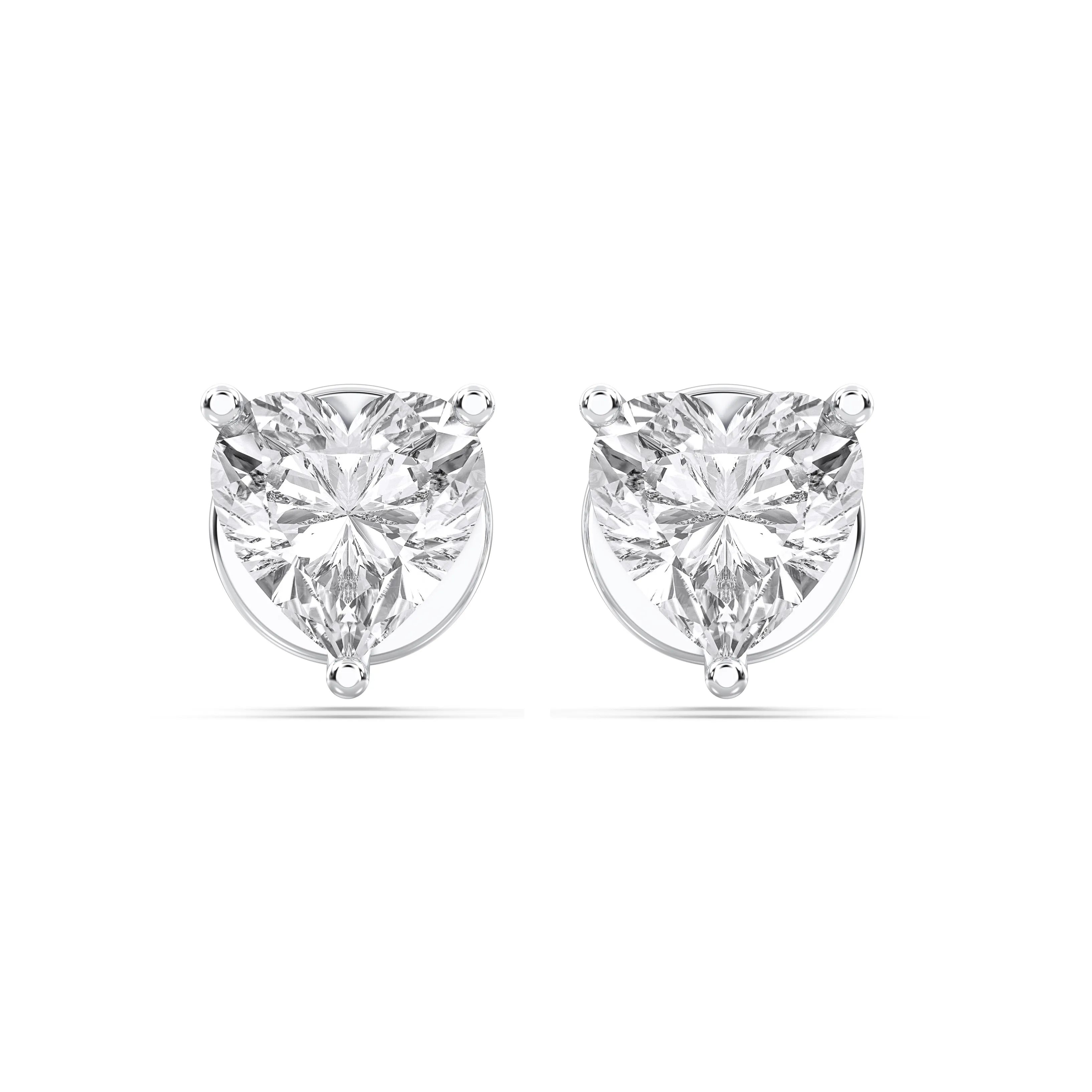 Solitire Heart Earrings